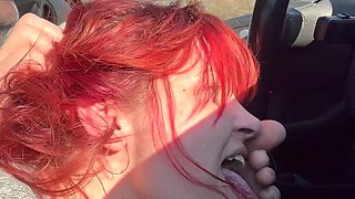 Licking Feet, Hard Face Slapping While Driving