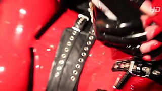 Femdom fetish mistresses fuck bdsm loser with strapon