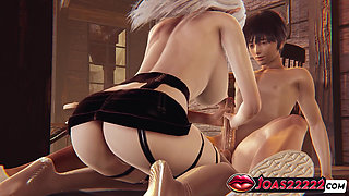 Vampire Hunter Rue's Handjob Service - Big Tits Action and Epic No Hands Blowjob