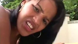 Mnica Queiroz - Brazilian hottie sucks fucks does anal and swallows cum