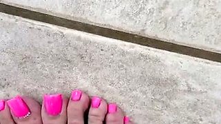 Foot fetish Close up feet and toes tease