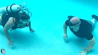 Amateur BBW Latina Lady O Big Natural Tits Underwater Pool Sex Mission