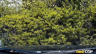 Policeman fucks a nerd and pops over her glasses - faux cop