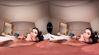 Way Too Tight For(4K) - Blowjob and POV VR hardcore in pantyhose