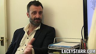LACEYSTARR - Doctor GILF eats Pascal White cum after sex