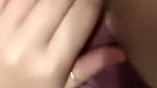 Blonde Teen Fingers Clit and Shows Pierced Tits
