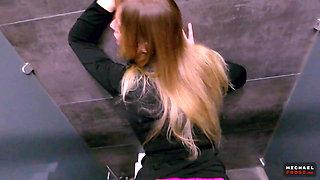 Unlucky Shoplifter Fucked in Mall Toilet - Risky Sex - POV