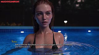 Summer Heat Ep05 by Naughty Fox Games - Two Hot Girls in Bikini Kissing Lucky Dude