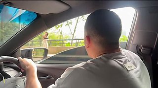 Hot Latina Teen Luna Vitaler Sucks Stranger's Big Cock in Car - Rough Car Sex