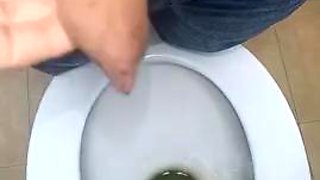 Piss and jerked off by a young person at a friends house