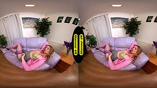 Jessica B Secretary With Purple Stockings