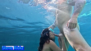 Underwater Suck and Fuck - Crazy Swimming Pool Sex - Steve Rickz, Chloe Kreams