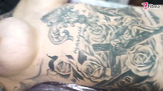 Big boobed tattoo Girl gets Anal Fuck during a Tattoo Session - Gaping and ATM