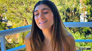 Teen Aubry Babcock Flashes Big Boobs Before Outdoor Blowjob And Cock Riding: Porn