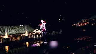 3D sexy Asian cosplay stripper dance for you