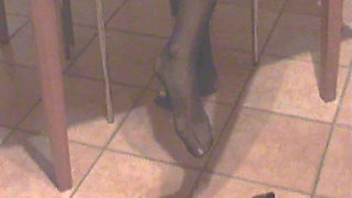 Black Stockings Shoeplay