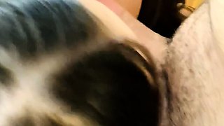 Great amateur video of Brunette POV oral sex