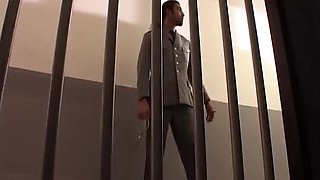 Big Tits Blonde Fucks Prison Guard - Asian Inmate Joins Hardcore Gangbang