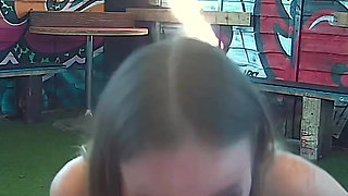 Festival Girl Gives Me a Backstage Blowjob