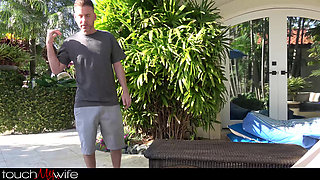 TouchMyWife - Nerdy Bikini Wife Let's Big Dick Neighbor Inside Her - Michele James