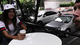 Tiny Thai teen picked up at coffee place
