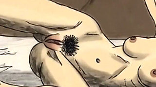 Super Skinny Woman Masturbation - Dripping Hairy Pussy Close up
