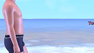 Adventures of Willy D: girl with huge boobs, a beach deepthroat and throat pie ep 25