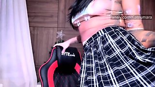 Kateumaru Upskirt And Striptease On Live Cam