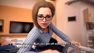 After waking up, fun time with nurse in a steamy episode