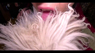 Face Fucking, Deepthroat and Cum Play on Sheepskin Rugs with Fur Fetish Masturbation