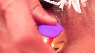 Horny Nico Robin Cosplay Cums Hard with Toys - Huge Squirt & Creamy Pussy Close-up
