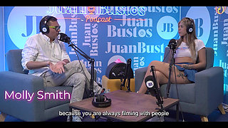 Better Than Her Toys! Mollysmith Squirts All Over the Sybian Machine on Juan Bustos Podcast