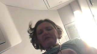 Huge Piss on Plane After Holding It for Four Hours!