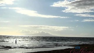 Gorgeous bikini blonde outdoor quickie