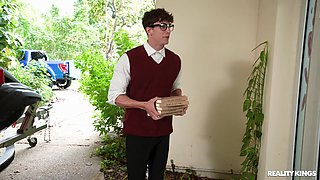 Crazy College GFs - Hairy Babe sharing Big Cock in Group Sex Orgy: Nerd For The Win with Kaby Snow