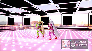 mmd r18 FGO MMD Two Jeannes portray a paranoid girl with a cell phone 3d hentai ahegao milf