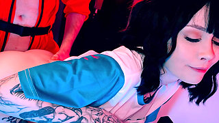 Giving a Blowjob to Step Brother