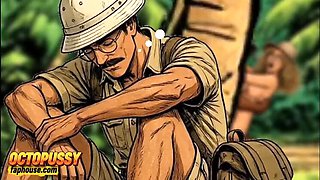 Extreme Blowjob and Fucking in the African Jungle – White Wife Cheats with BBC (Cartoon)