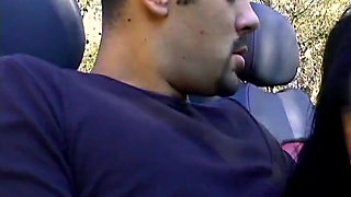 Hot Young Brunette Gives Hitchhiker a Special Ride