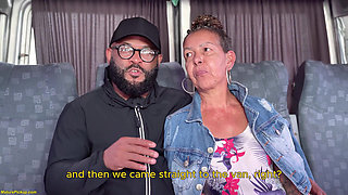 Ebony Granny Ass Fucked in Driving Van