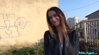 Brunette Adele Unicorn Fucked by Big Cock in Public