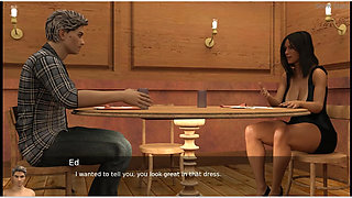 Project Hotwife - Gameplay - Roleplay - Hotwife Teases Waiter During Dinner