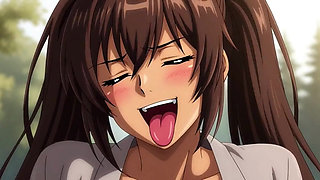 In the park with hot Nami. She is playing with her pussy