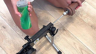 Anal Machine Petite Wife Tries New Fucking Machine with Her Ass