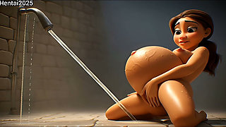 Pregnant Woman Masturbate in the Shower Compilation - 3D Hentai Cartoon Animation