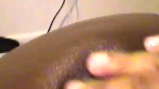 Hot Ebony Babe Gets on All Fours - Homemade POV