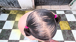 Anal Destruction Inside the House and Total Humiliation with a Bucket Full of Piss Outside the House.