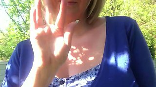 Big Boobed Blonde Masturbates With A Dildo In The Bathroom