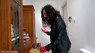 Lesbian Fucking With Dildo And Strap-on By Candy Leather Fetish Hand Over Mouth - Trailer With Bambi Maso, Candy Sugar And Candy Dildo