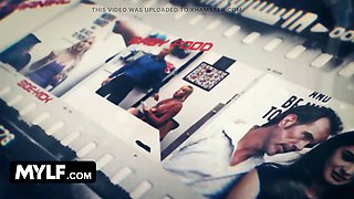 MILF's Basketball Watch Party Turns into a Throat Fucking and Desk Banging Session